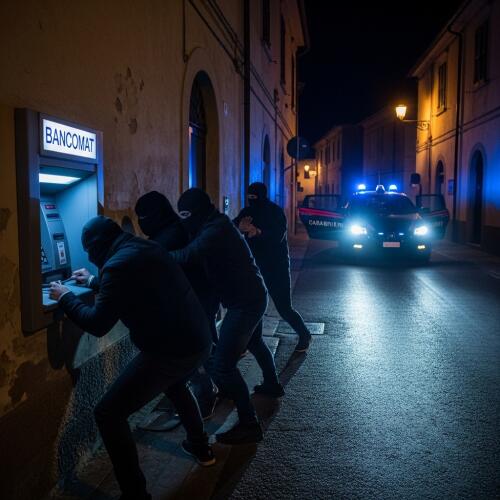 Cicognolo, assalto notturno al Bancomat ma i carabinieri arrivano e i malviventi scappano