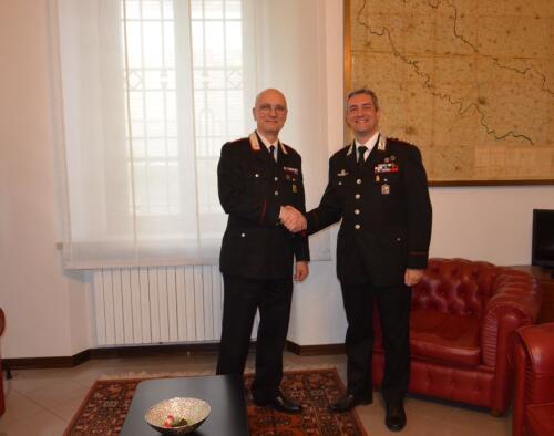 Saluto al Luogotenente carica speciale dei carabinieri Saverio Bertini: lo attende la pensione