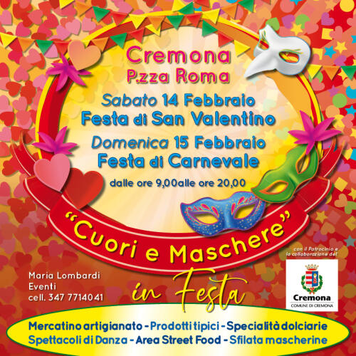 "Cuori e maschere in festa" in piazza Roma: feste e iniziative per San Valentino e Carnevale in centro storico
