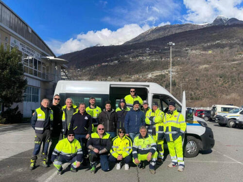 I volontari della protezione civile di Piadena alle Olimpiadi invernali