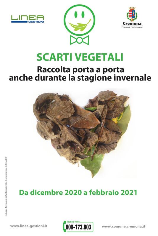 Scarti vegetali: raccolta porta a porta anche d'inverno (ma mensilmente)