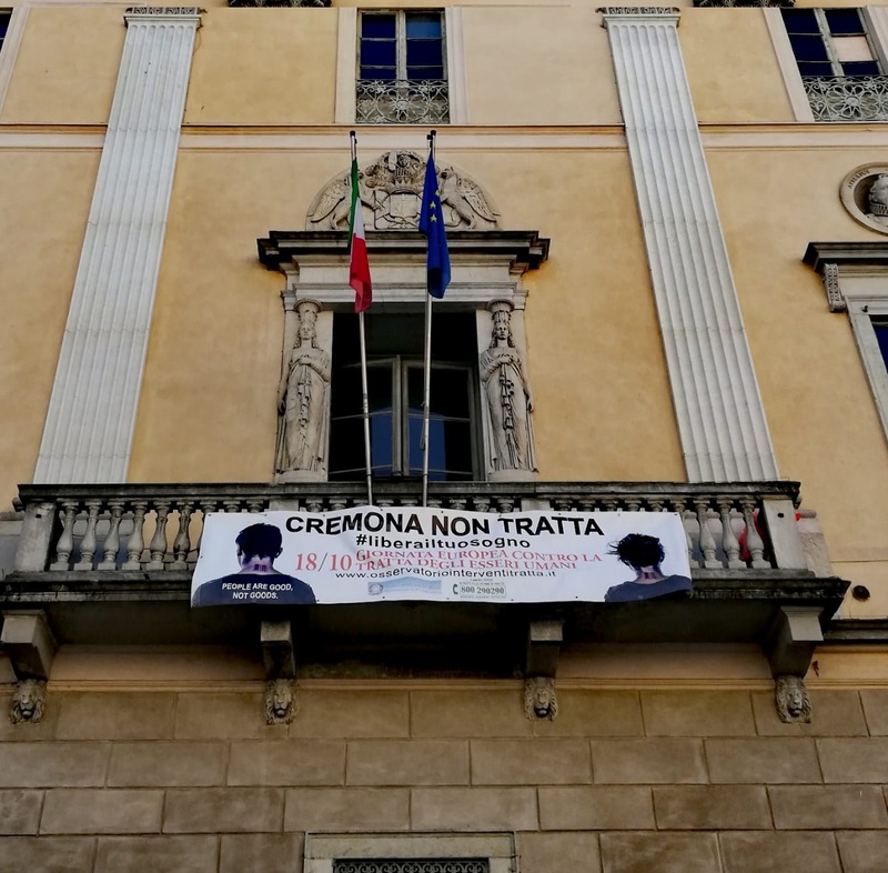 Lunedì 18 ottobre Cremona partecipa alla giornata Europea contro la tratta di esseri umani