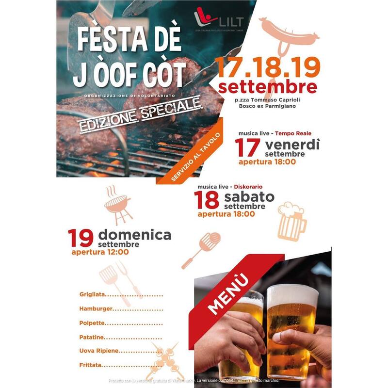 Dal 17 al 19 settembre torna la "festa de j oof cot" al Bosco