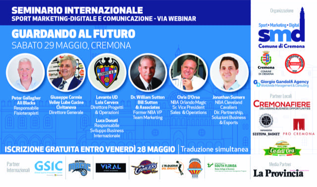 Sabato 29 maggio webinar "Guardando al futuro": grandi figure di sport parleranno agli studenti
