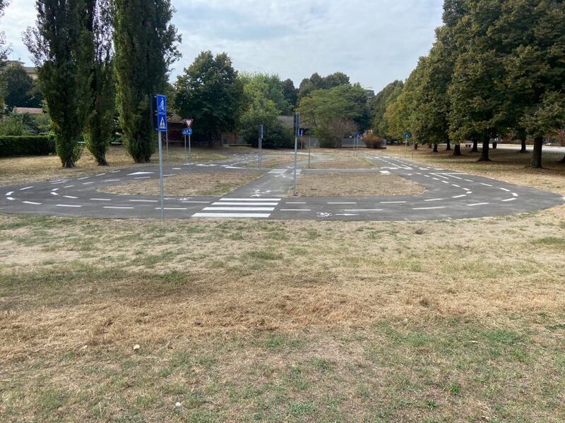 Pronta l'area per l'educazione stradale al parco Sartori