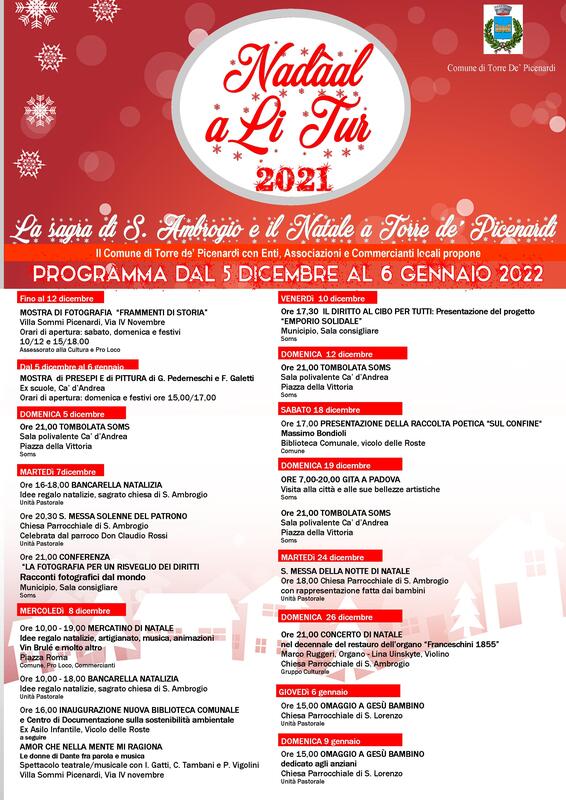 Torre de' Picenardi festeggia il Natale con un programma ricco di eventi