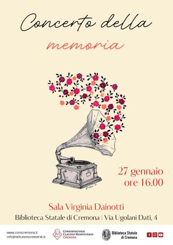 Il 27 gennaio concerto della Memoria in biblioteca statale nel giorno della memoria