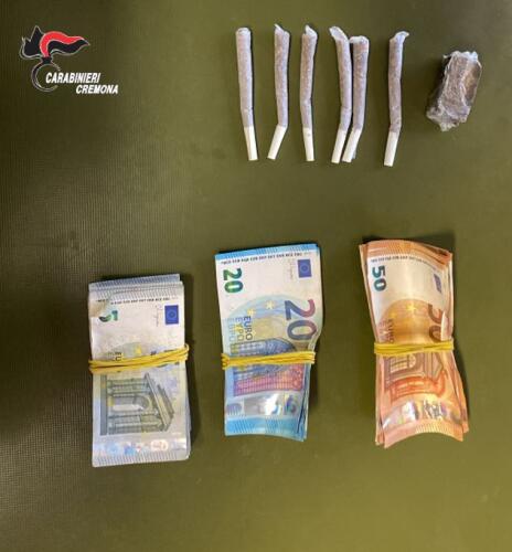 Ripalta Arpina: i carabinieri di Montodine denunciano 30enne per detenzione di stupefacente ai fini di spaccio
