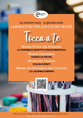 Dal 25 ottobre torna tocca a te, laboratori per adulti nei musei civici al Museo del Violino