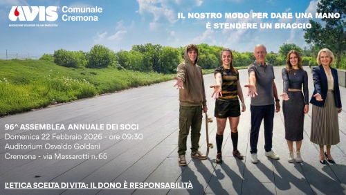 Domenica 22 febbraio assemblea annuale AVIS