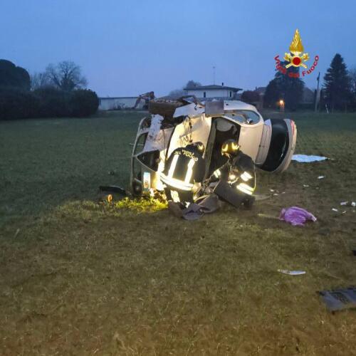 Incidente a Scandolara Ravara impressionante ma fortunatamente senza conseguenze gravi