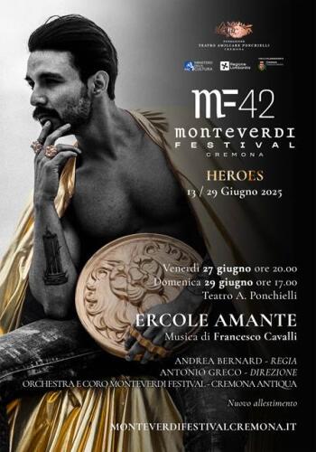Venerdì 27 giugno l'opera di Francesco Cavalli "Ercole Amante" al Ponchielli
