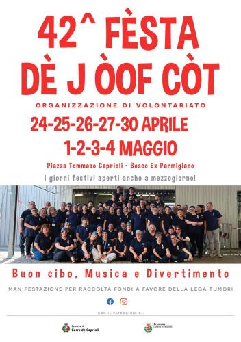 Dal 24 aprile torna la Fèsta dè j òof còt