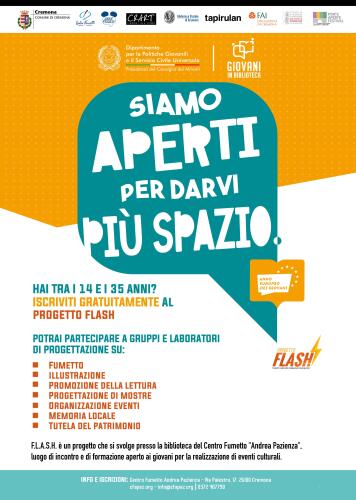 Ancora possibile iscriversi alle attività del progetto F.L.A.S.H.