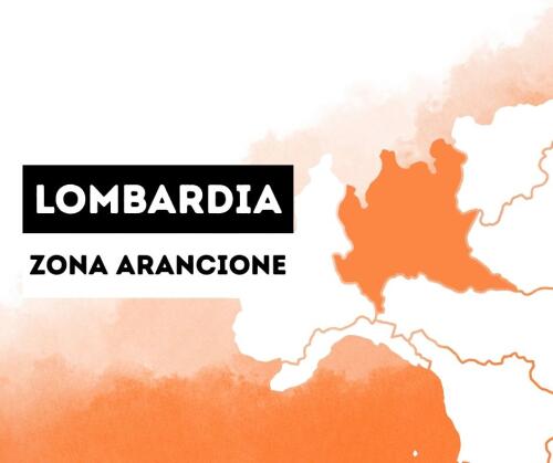 Da lunedì 11 Lombardia in zona arancione (insieme ad altre 4 regioni, il resto in zona gialla)