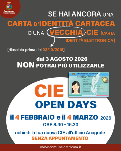 Il 4 febbraio e il 4 marzo open day per rinnovare le vecchie carte di identità 