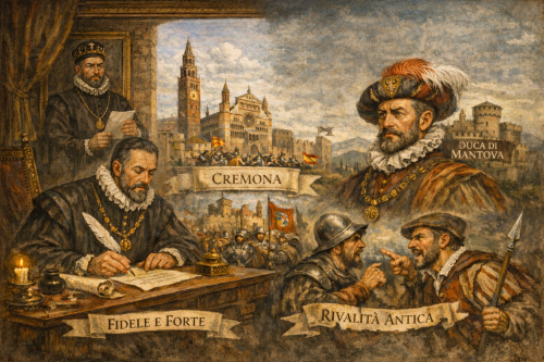 1573, il governatore a Filippo II: Cremona "prima città di questo stato dopo Milano, una delle migliori d'Italia, ottima gente di guerra e fedele"