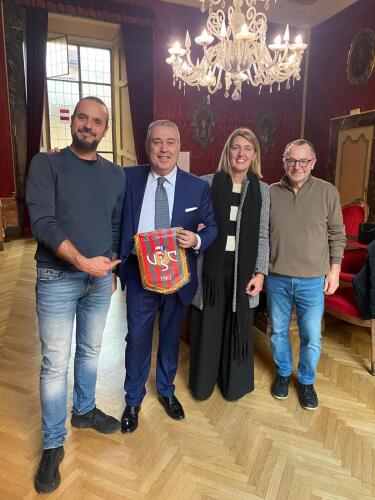 Il giornalista Massimo Proietto, vicedirettore di Rai Sport, incontra le autorità cremonesi