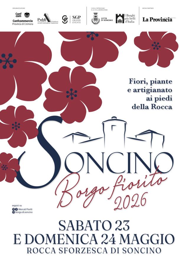 Sabato 23 e domenica 24 maggio "Soncino Borgo Fiorito"
