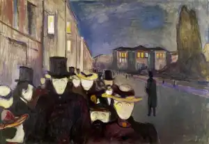 Sera sul viale Karl Johan: la passeggiata opprimente e spaventosa di Edward Munch
